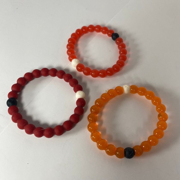 Lokai Bangle Bracelets Lot of 3 NAMI Save the Children Orange Mental Health - Picture 6 of 6